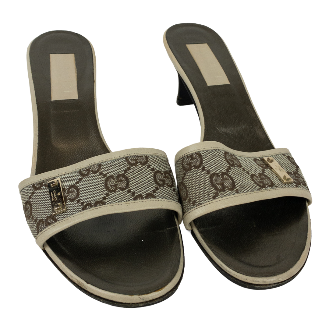 Gucci GG Monogram Canvas Slides