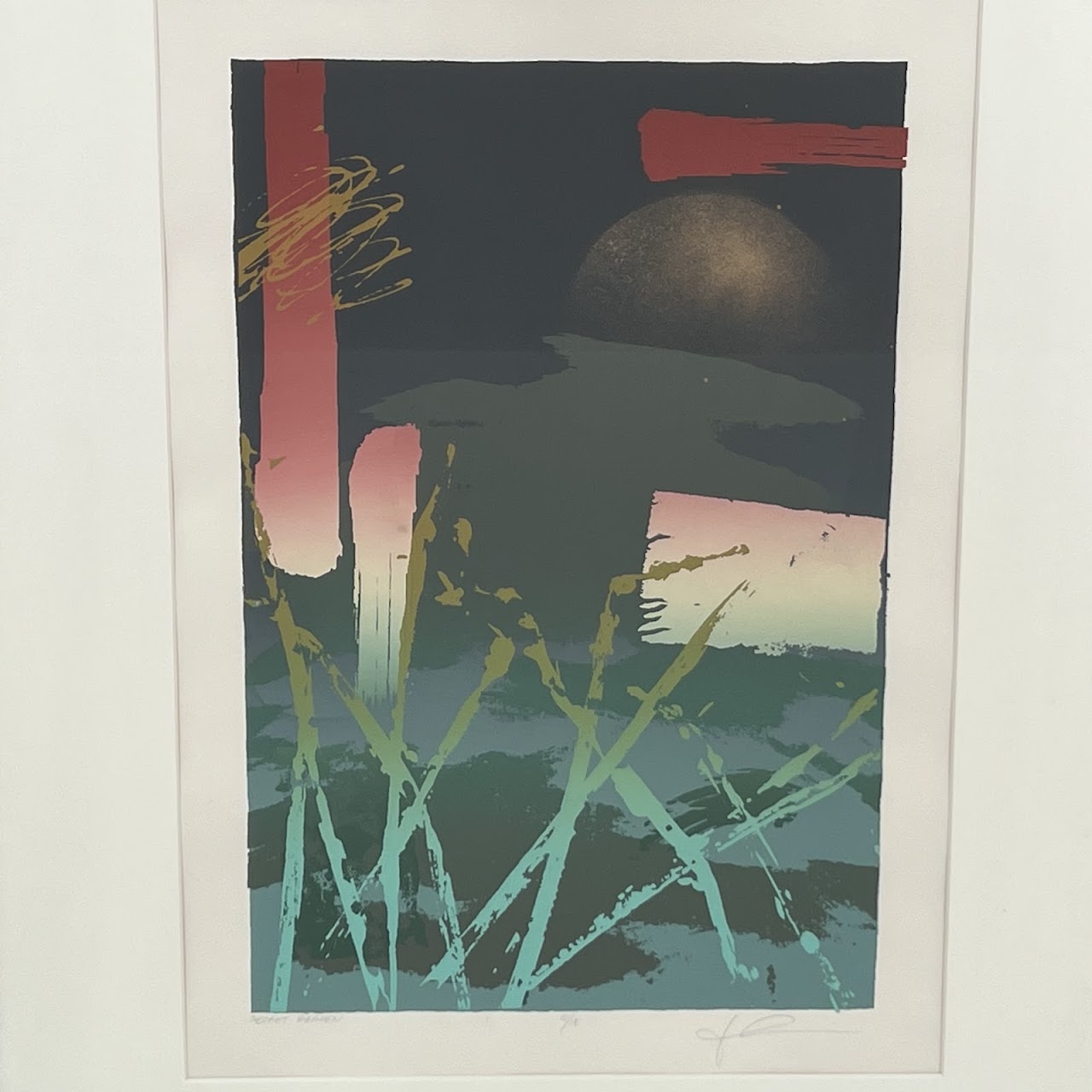 'Secret Garden' Signed Post-Modernist Abstract Lithograph