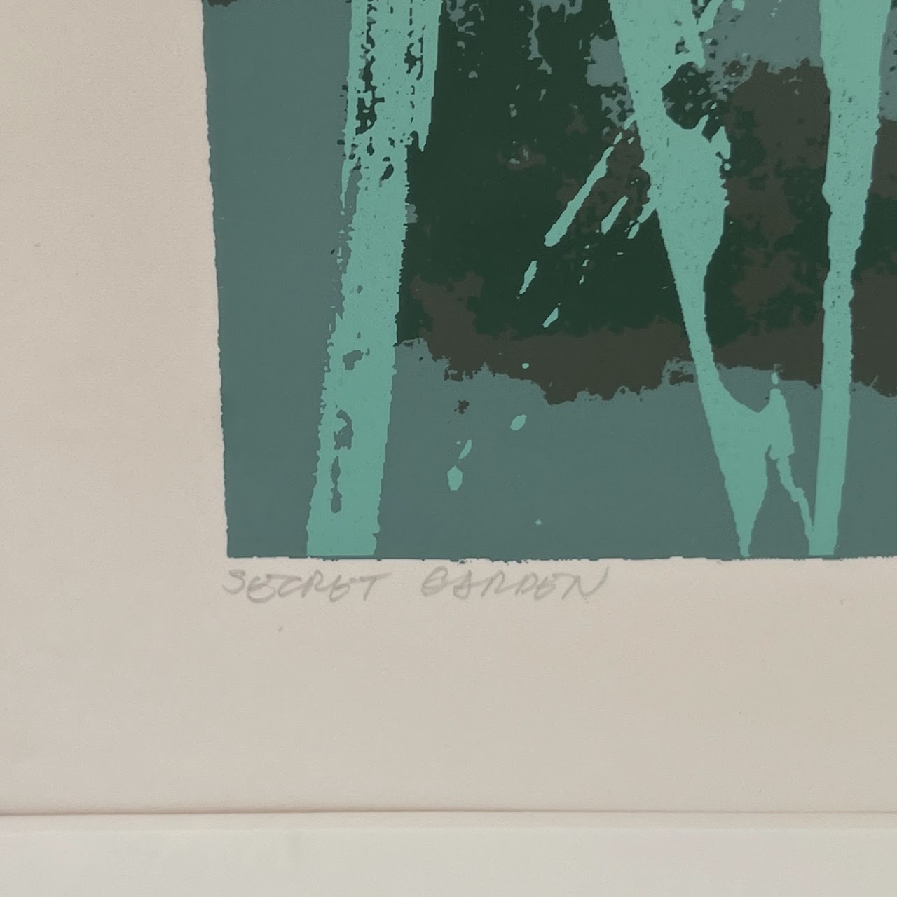 'Secret Garden' Signed Post-Modernist Abstract Lithograph