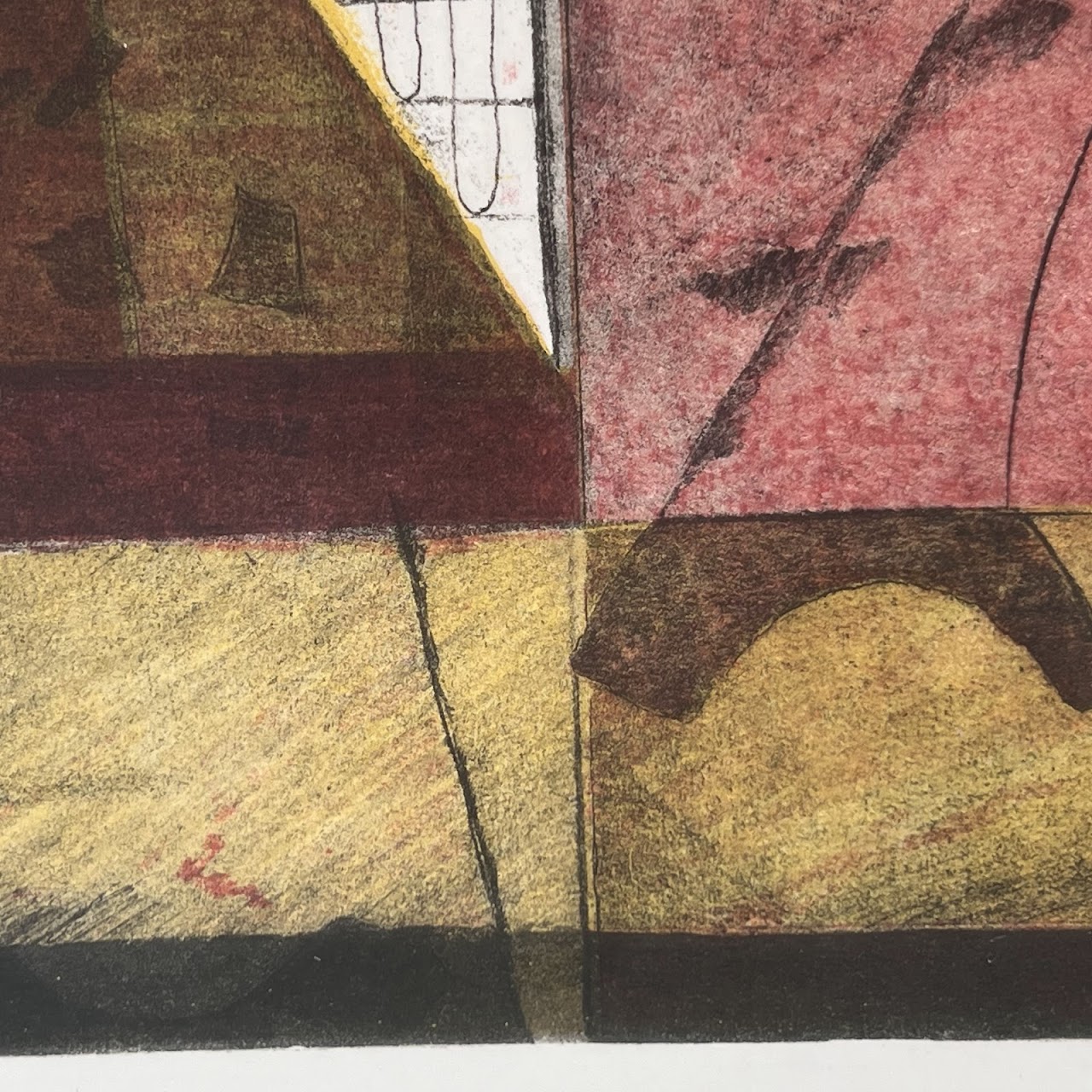 Manuel García Fonteboa Signed Contemporary Puerto Rican Abstract Aquatint Etching