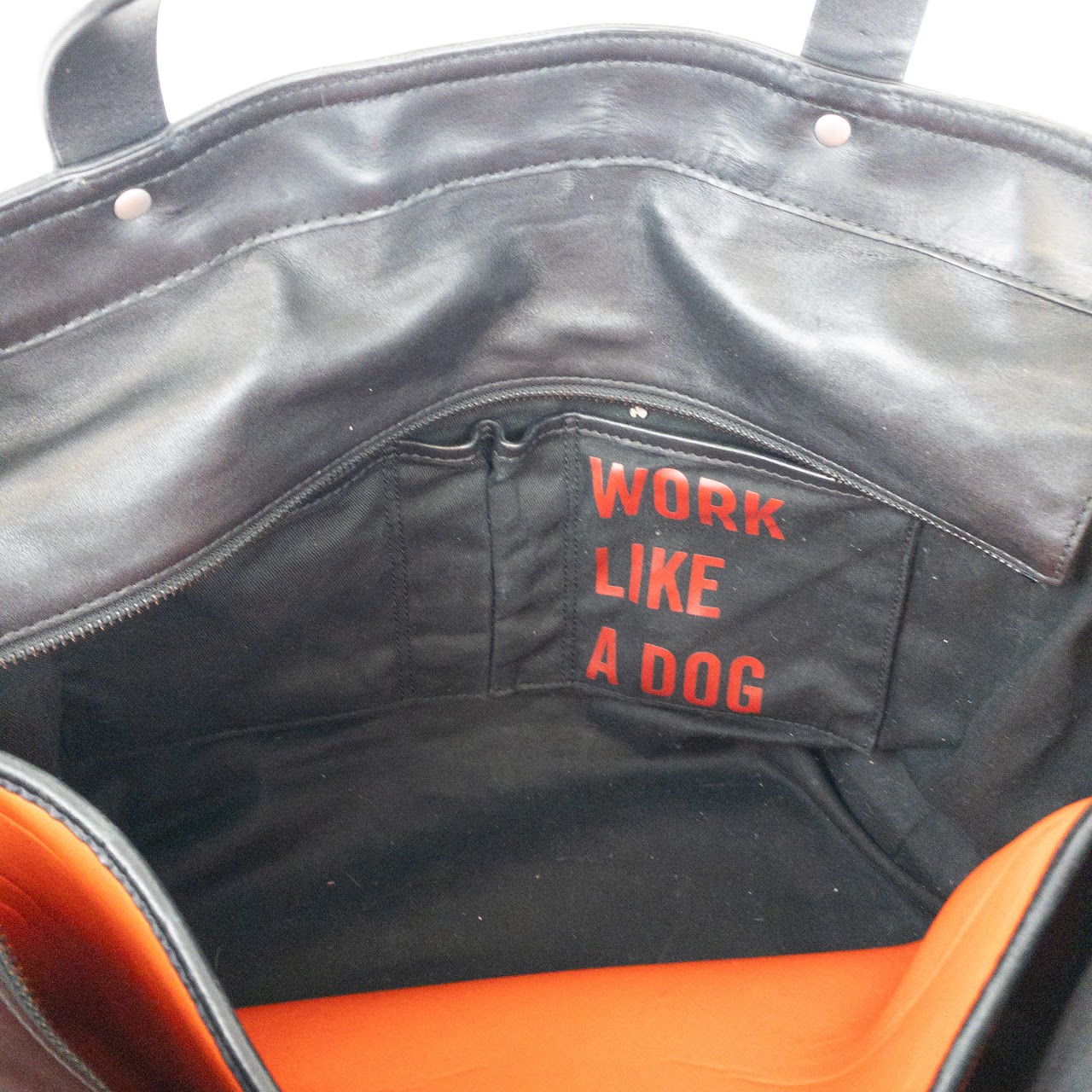 Jack Spade 'Work Like a Dog' Leather Tote