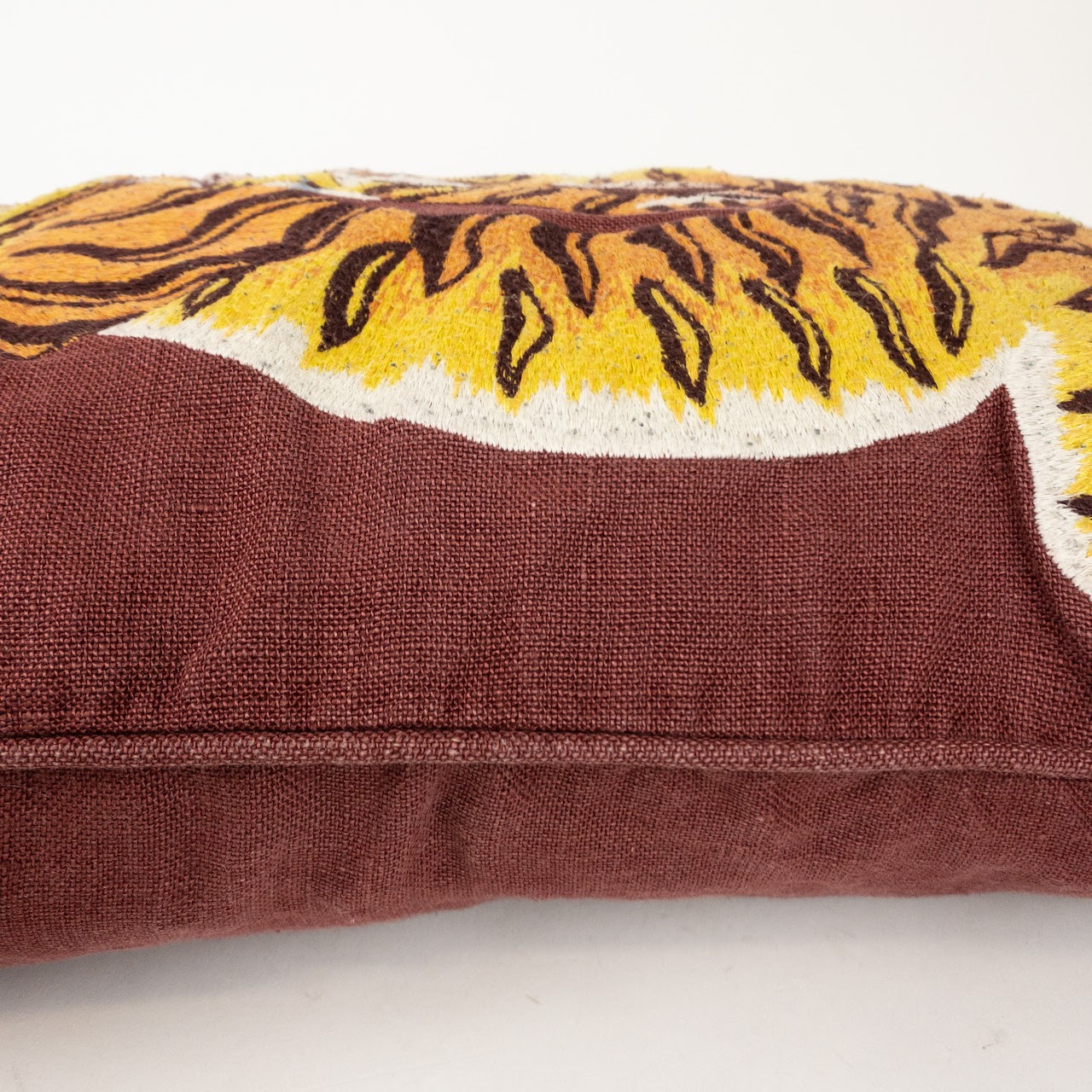 Williams Sonoma Home Dharma Tiger Embroidered Pillow