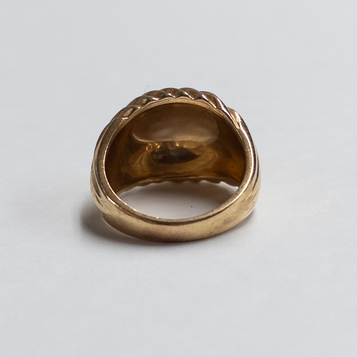 14K Gold Etched Ring