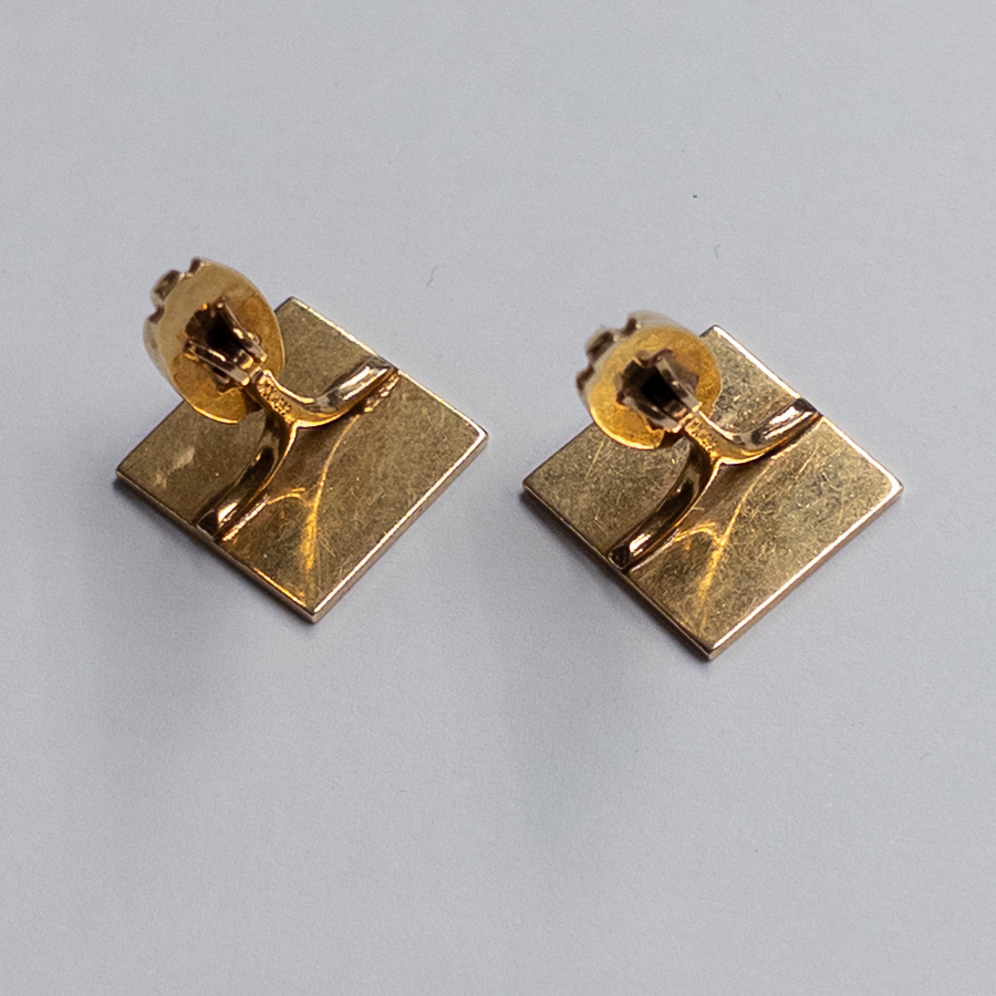 14K Gold Esemco H M Monogrammed Cufflinks