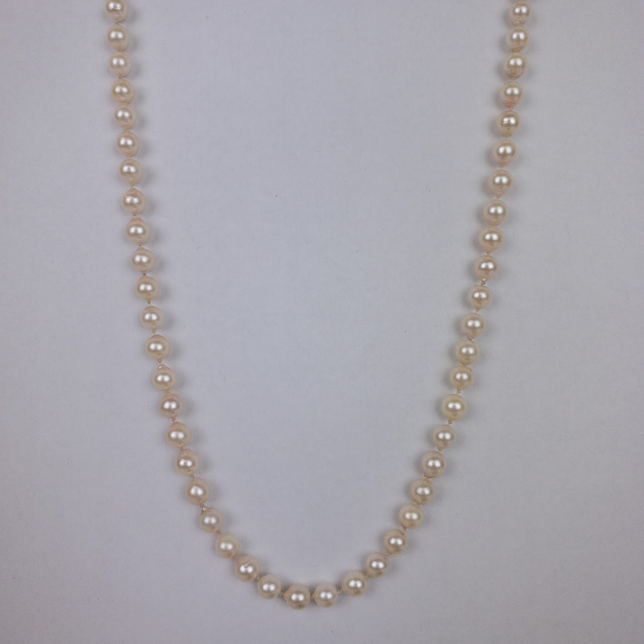 Pearl, Sterling Silver & Diamond Chip Necklace