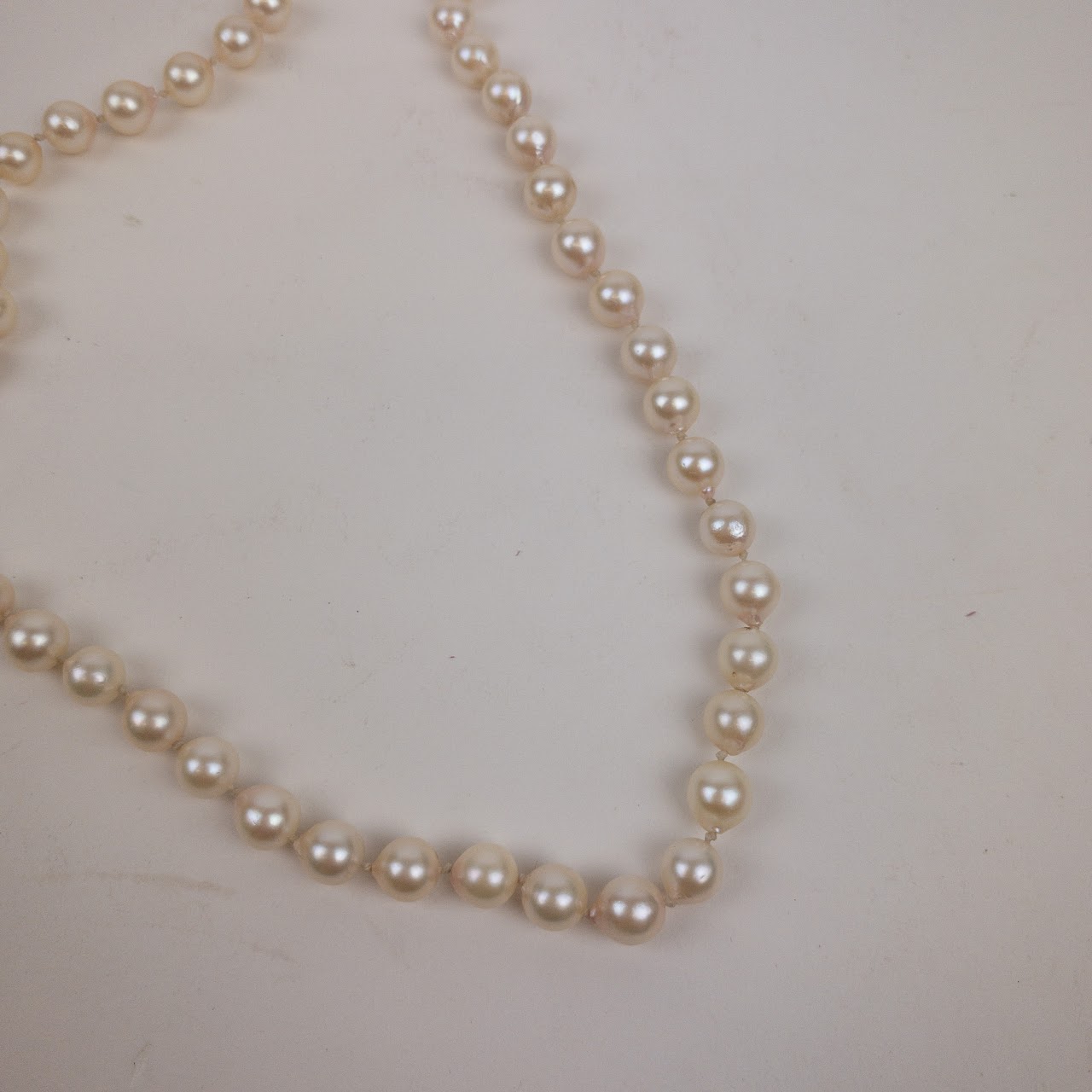 Pearl, Sterling Silver & Diamond Chip Necklace