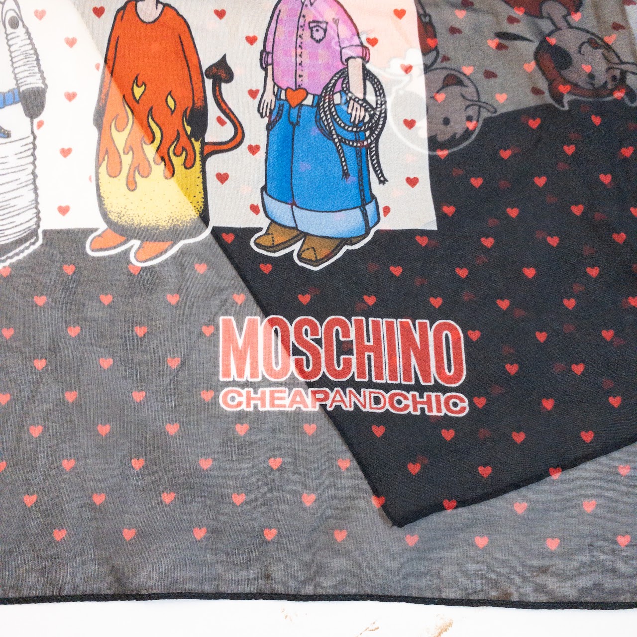 Moschino Cheap & Chic Olive Oyl Silk Scarf