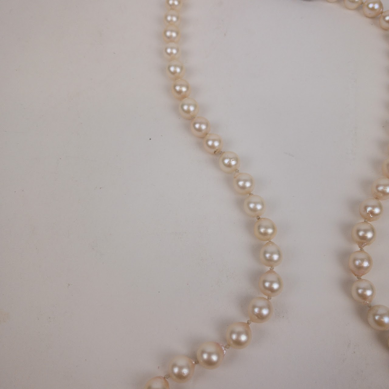 Pearl, Sterling Silver & Diamond Chip Necklace