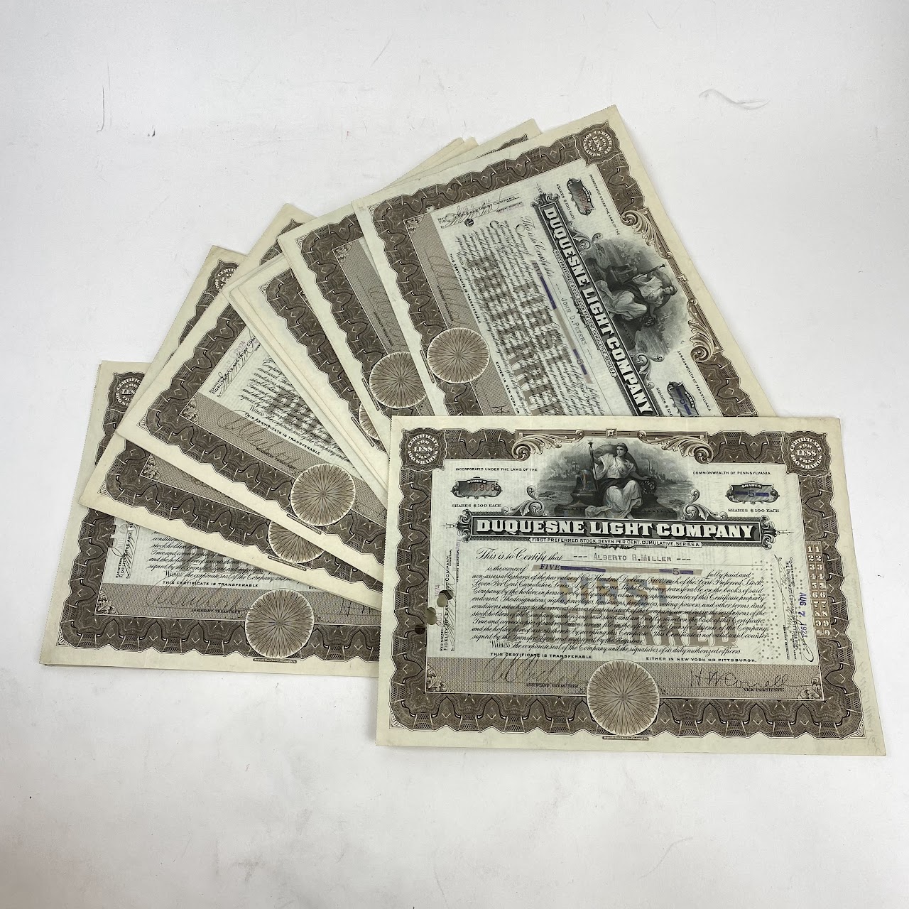 1920's Stock Certificate Lot of 36