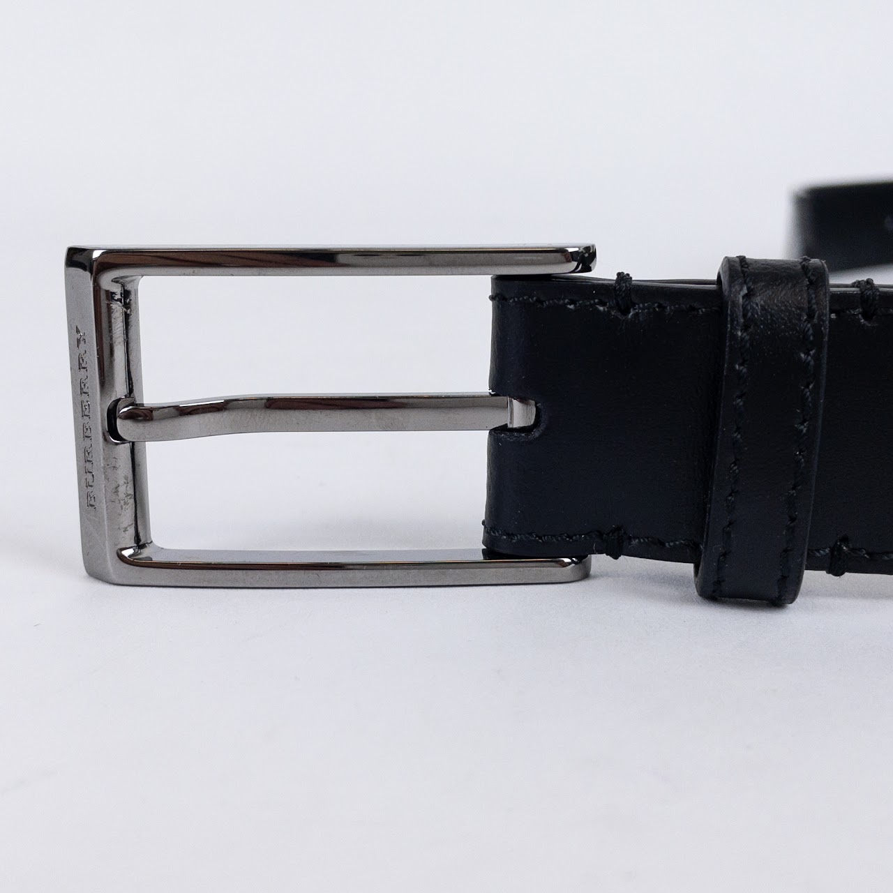 Burberry Black Leather Belt