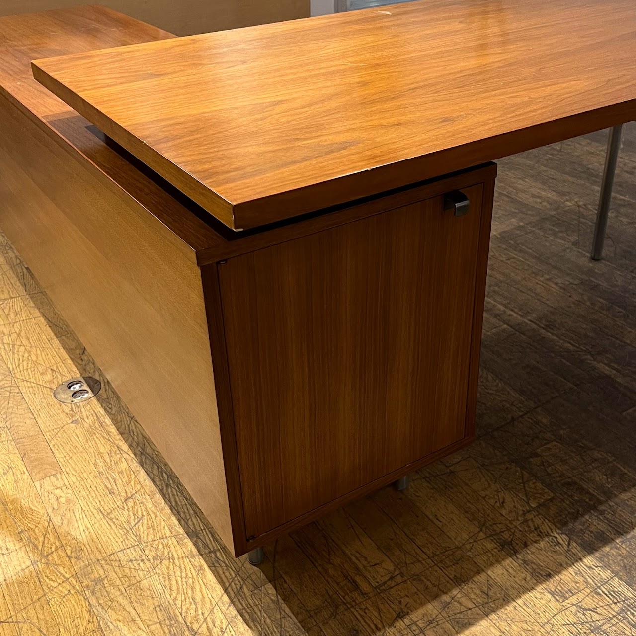 1960s Teak Nelson Style L-Shaped Desk