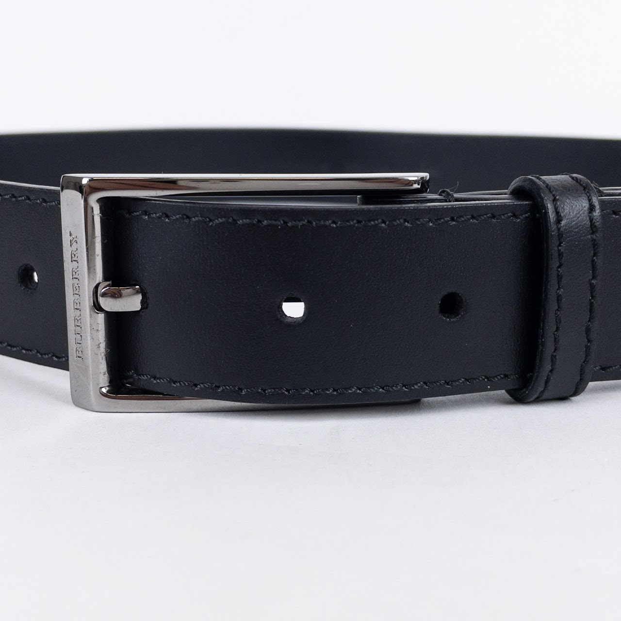 Burberry Black Leather Belt