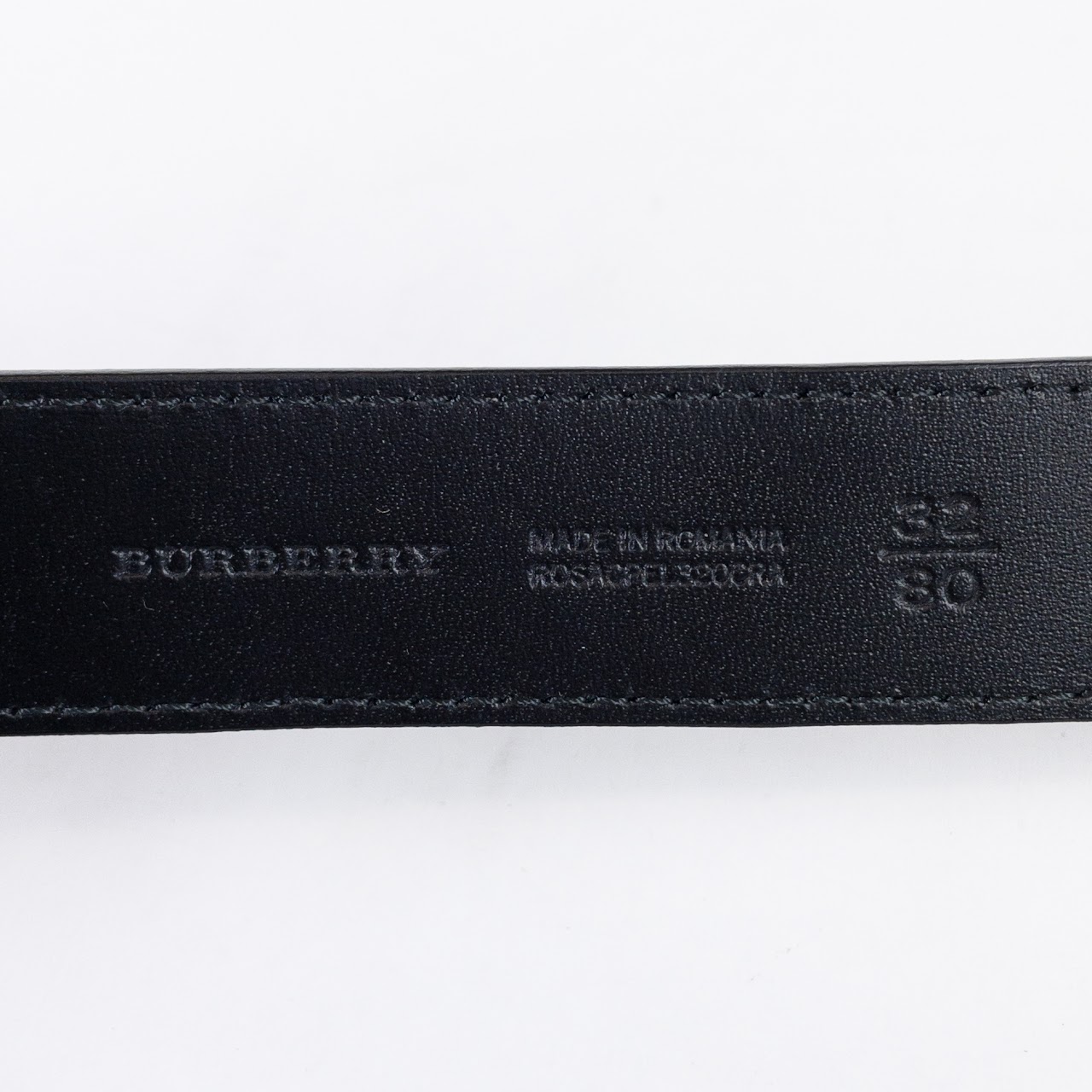 Burberry Black Leather Belt