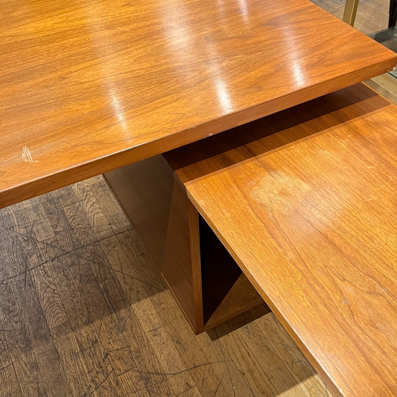 1960s Teak Nelson Style L-Shaped Desk