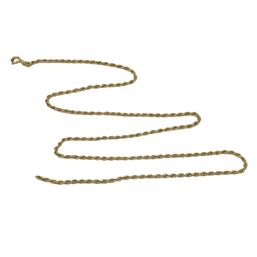 10K Gold Rope Chain Necklace