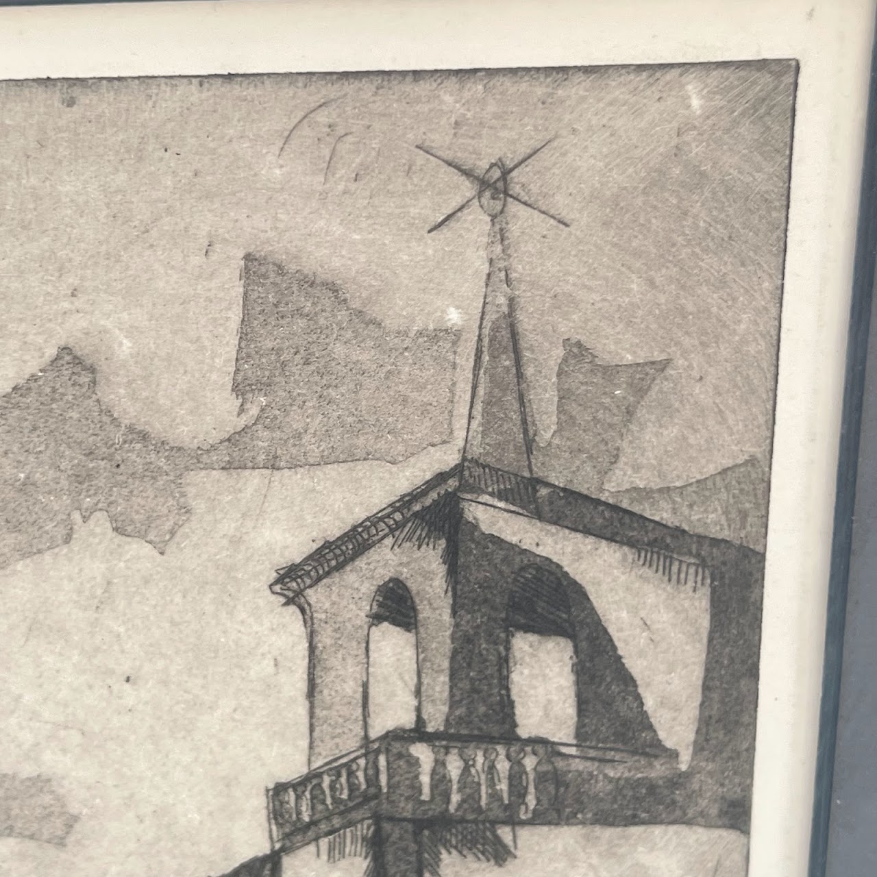 Jack Bilander Signed 'Winter Harbor' Etching & Aquatint