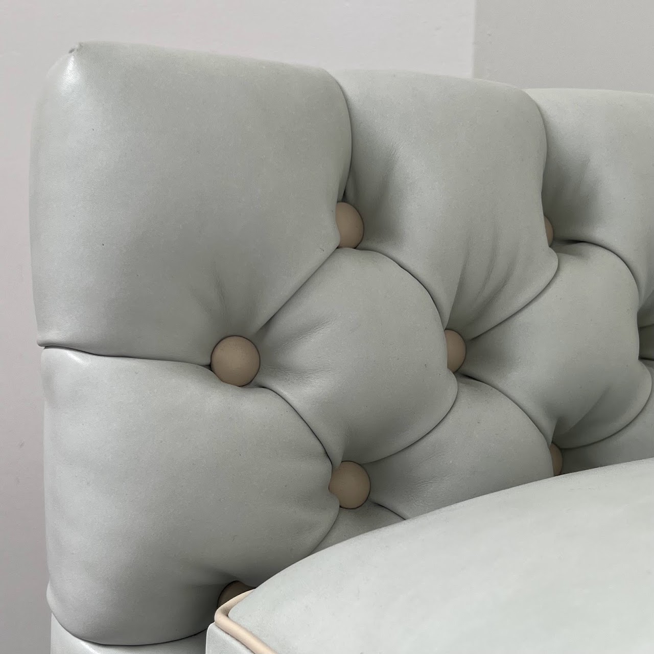 Tufted Leather Chaise Lounge