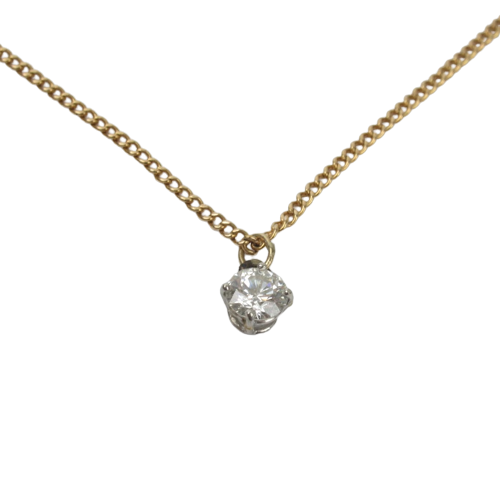 14K Gold & Diamond Pendant Necklace