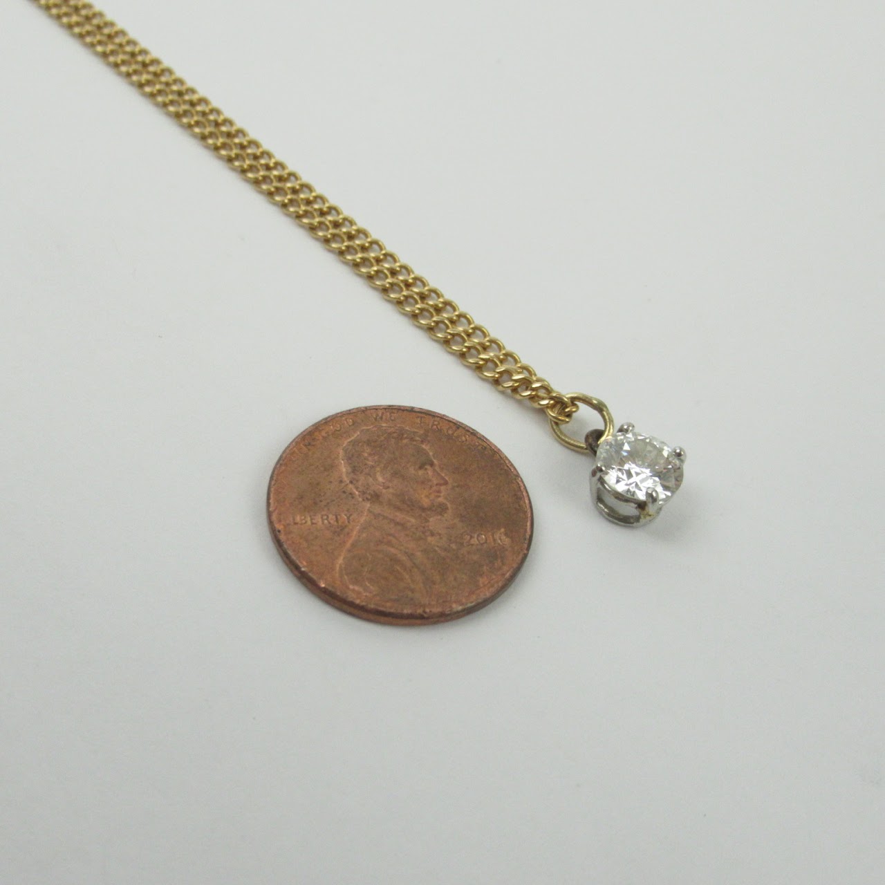 14K Gold & Diamond Pendant Necklace