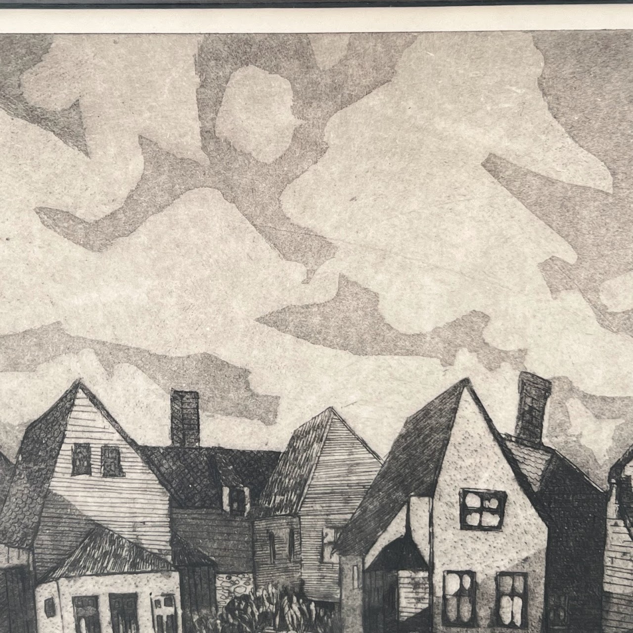 Jack Bilander Signed 'Winter Harbor' Etching & Aquatint