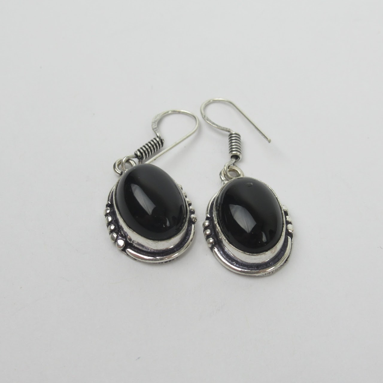 Sterling Silver & Obsidian Four Piece Jewelry Set