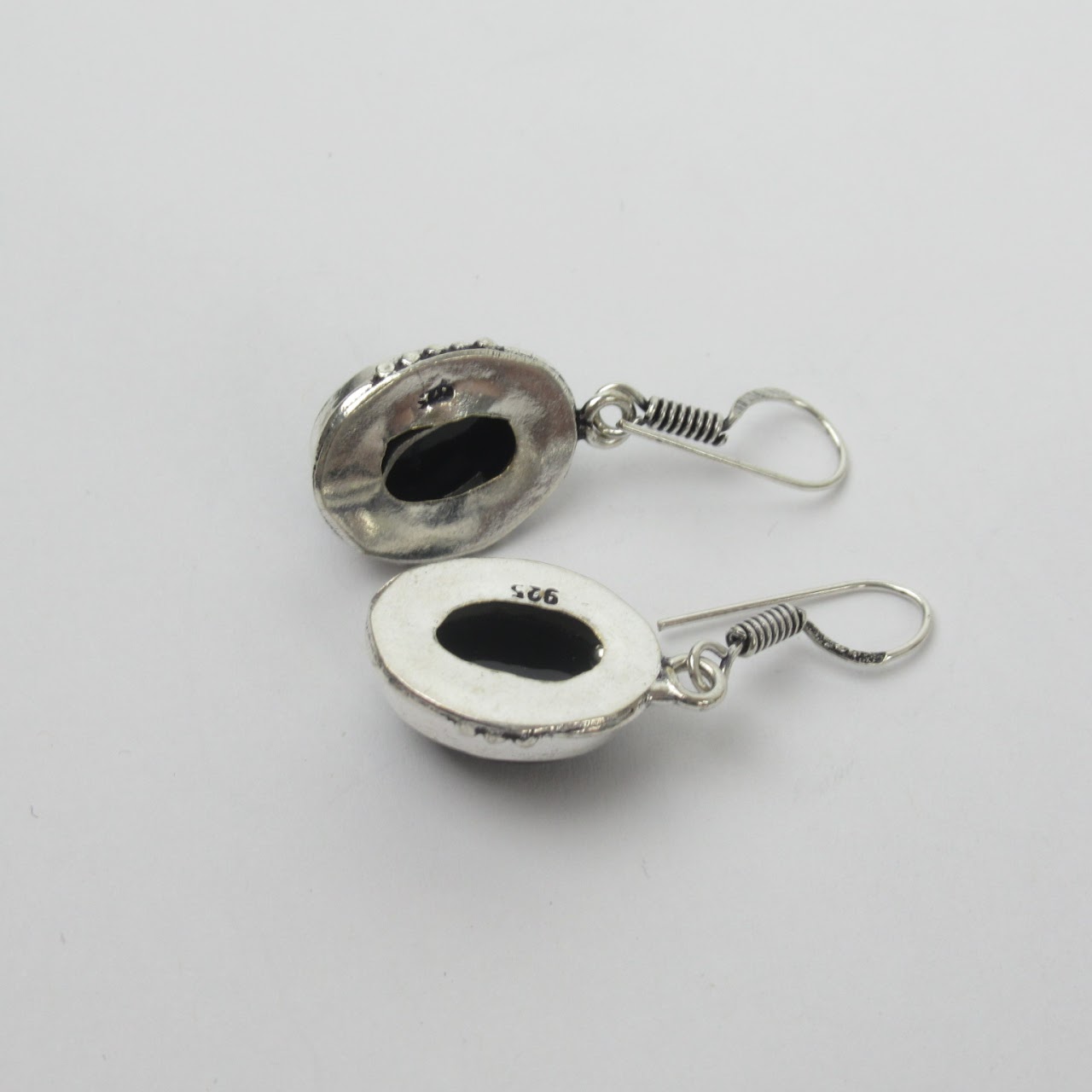 Sterling Silver & Obsidian Four Piece Jewelry Set