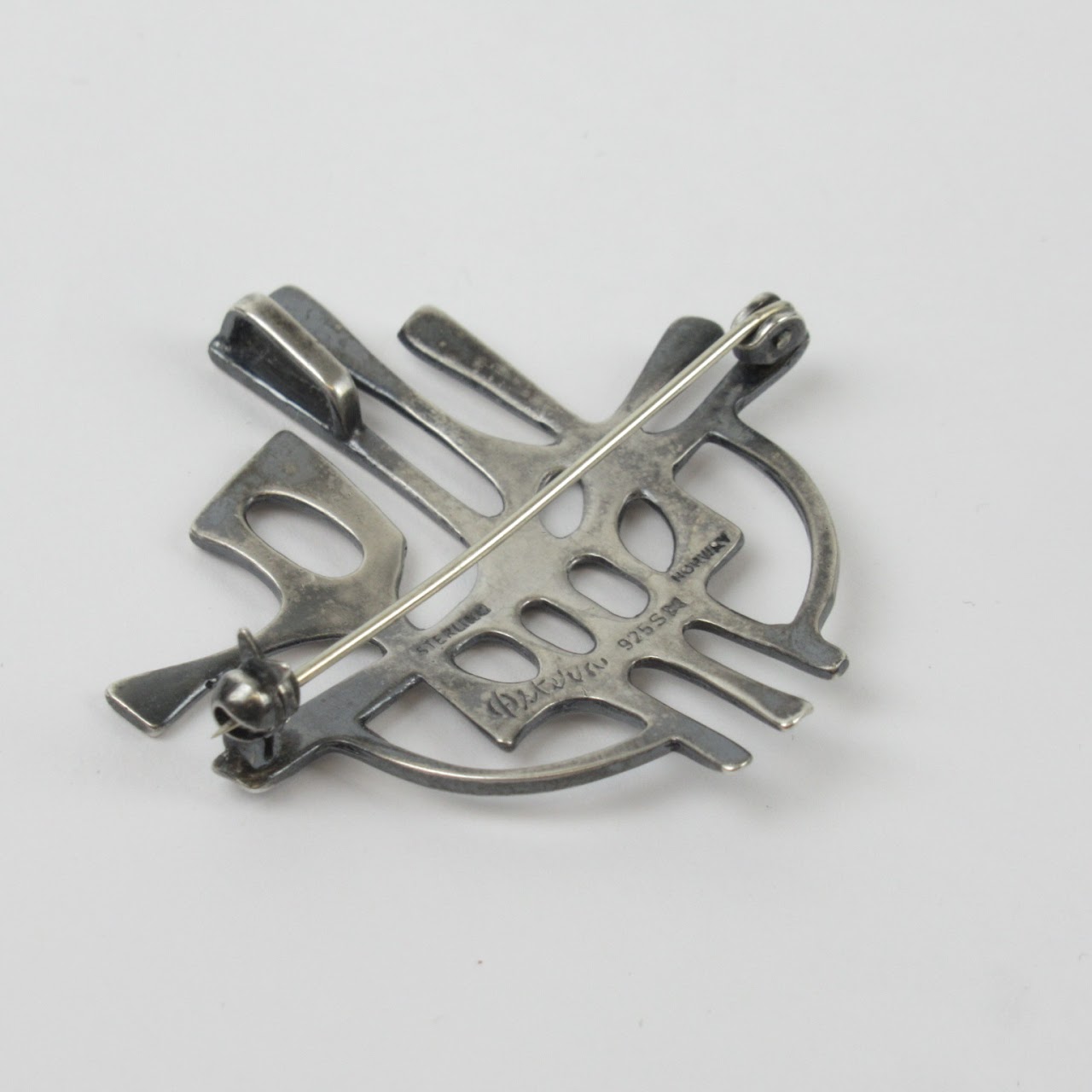 Sterling Silver Modernist Brooch