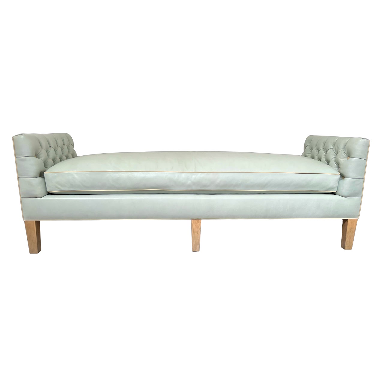 Tufted Leather Chaise Lounge