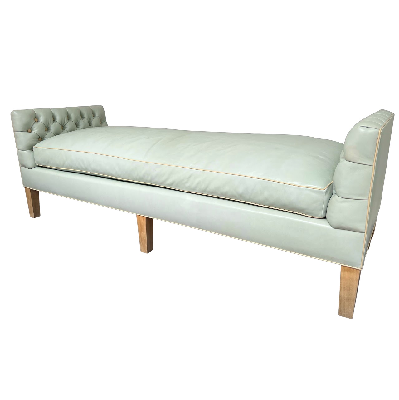 Tufted Leather Chaise Lounge