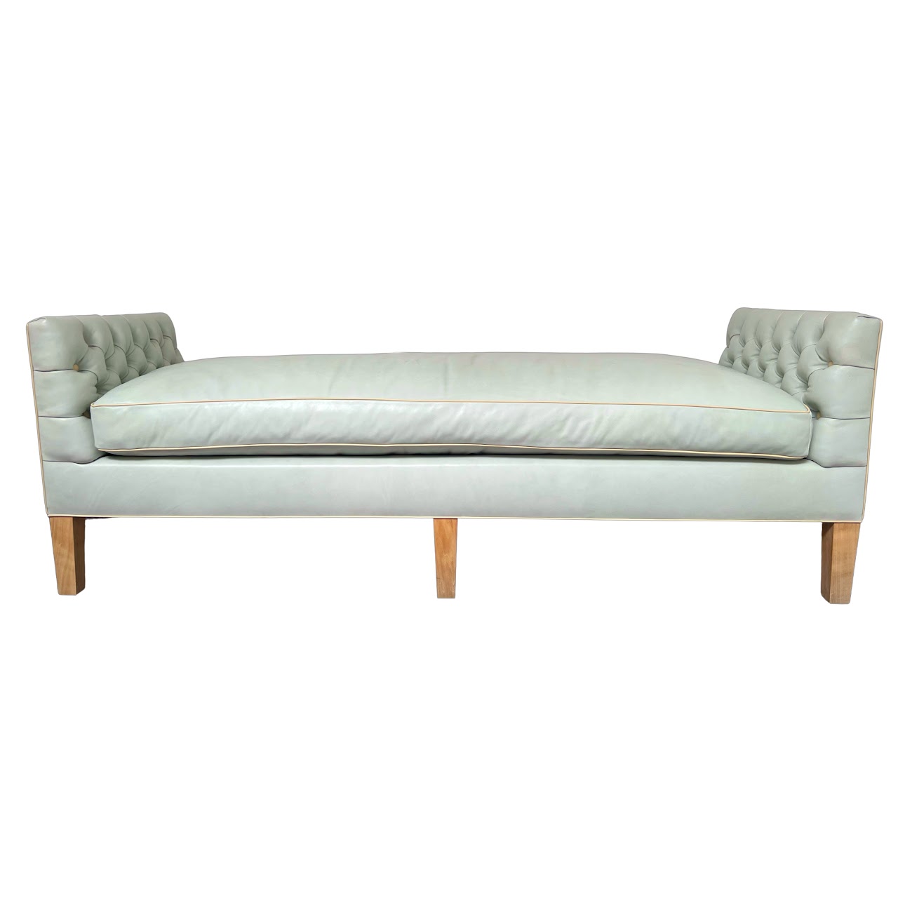 Tufted Leather Chaise Lounge