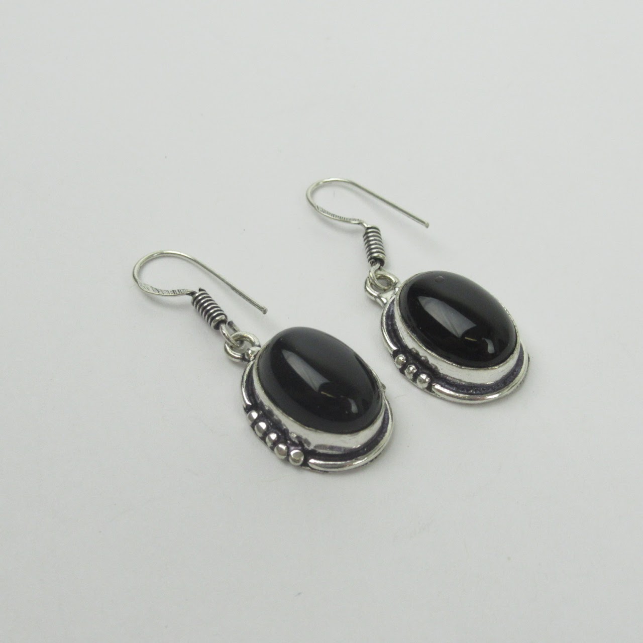 Sterling Silver & Obsidian Four Piece Jewelry Set