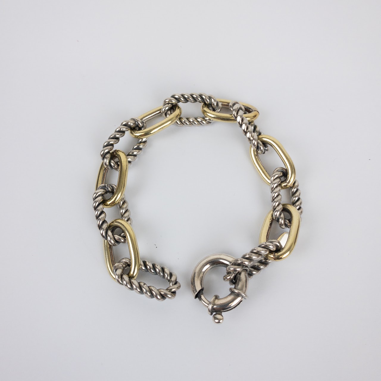 Philip Gavriel MINT Sterling Silver & 18K Gold Chain Link Bracelet