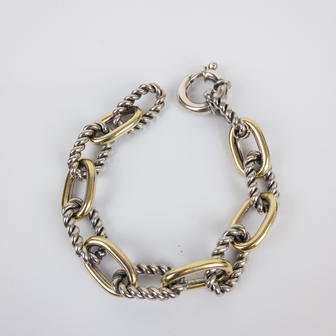 Philip Gavriel MINT Sterling Silver & 18K Gold Chain Link Bracelet