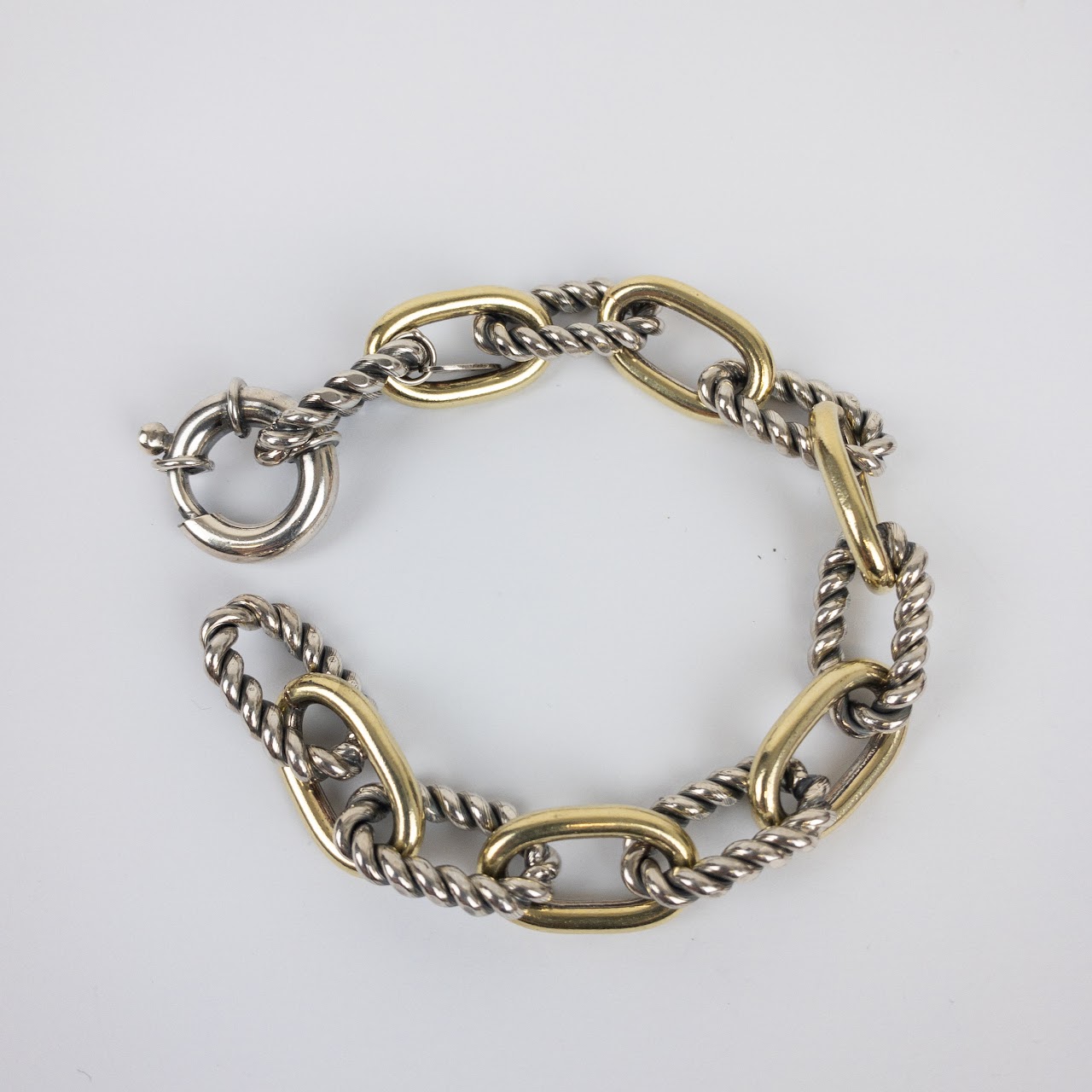 Philip Gavriel MINT Sterling Silver & 18K Gold Chain Link Bracelet