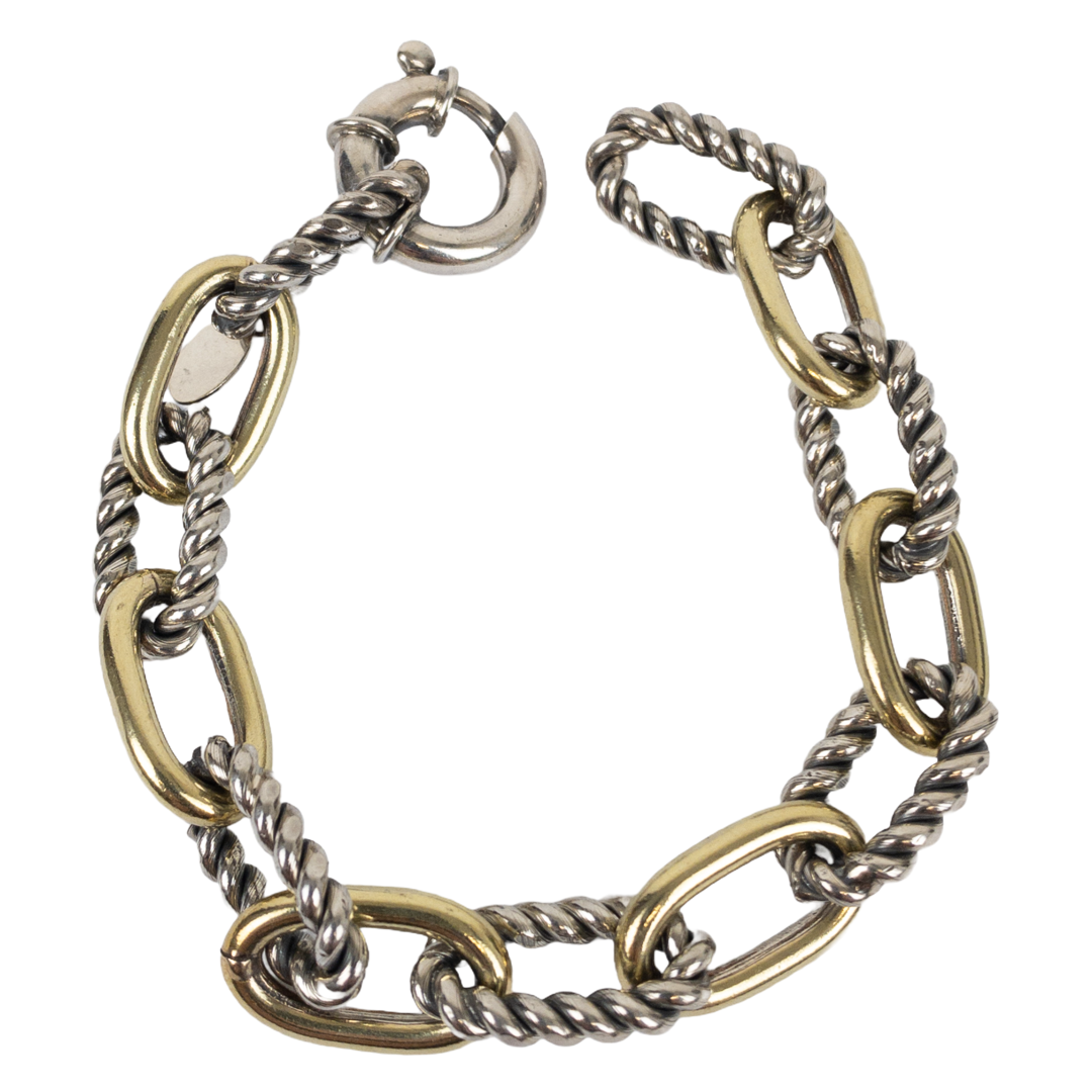 Philip Gavriel MINT Sterling Silver & 18K Gold Chain Link Bracelet