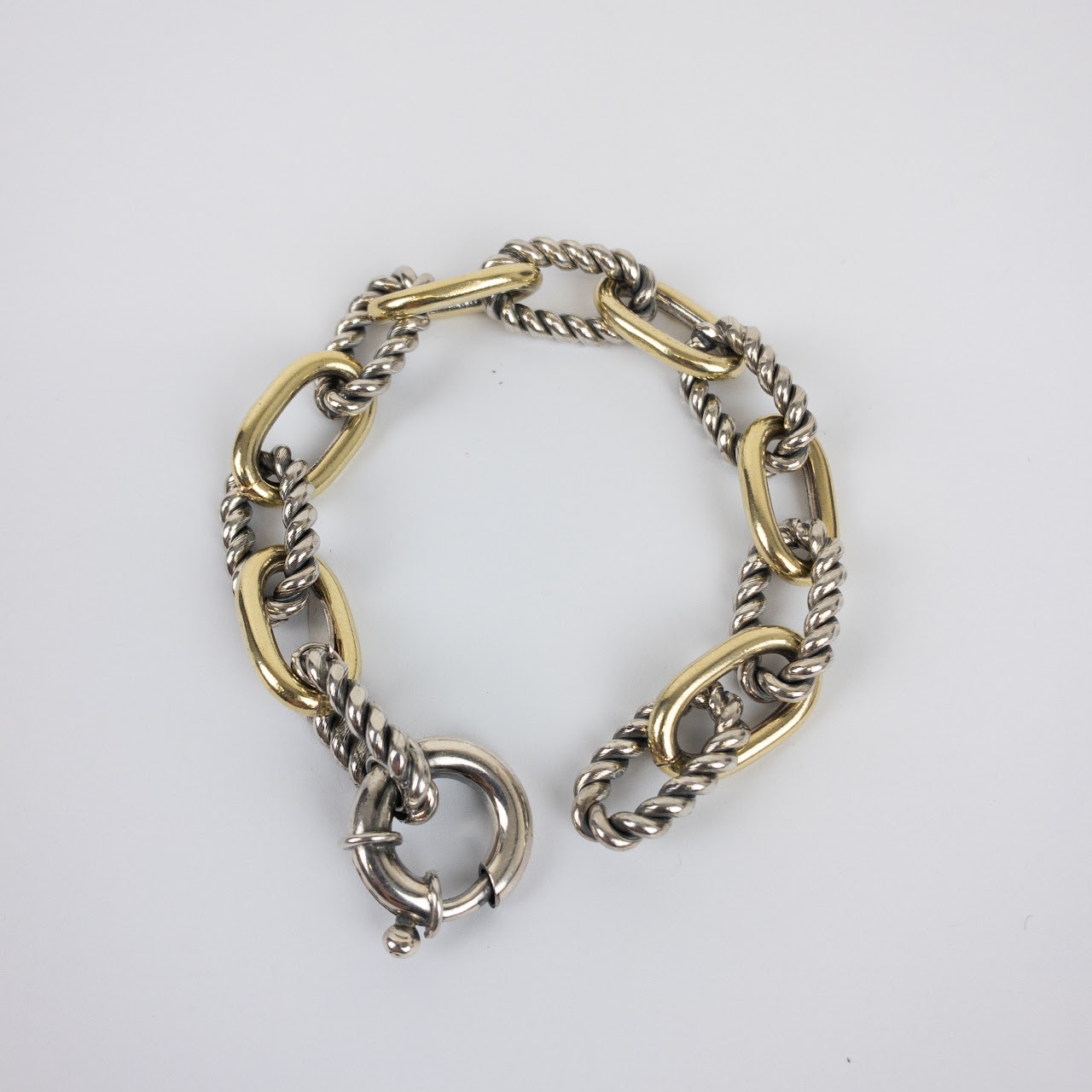 Philip Gavriel MINT Sterling Silver & 18K Gold Chain Link Bracelet