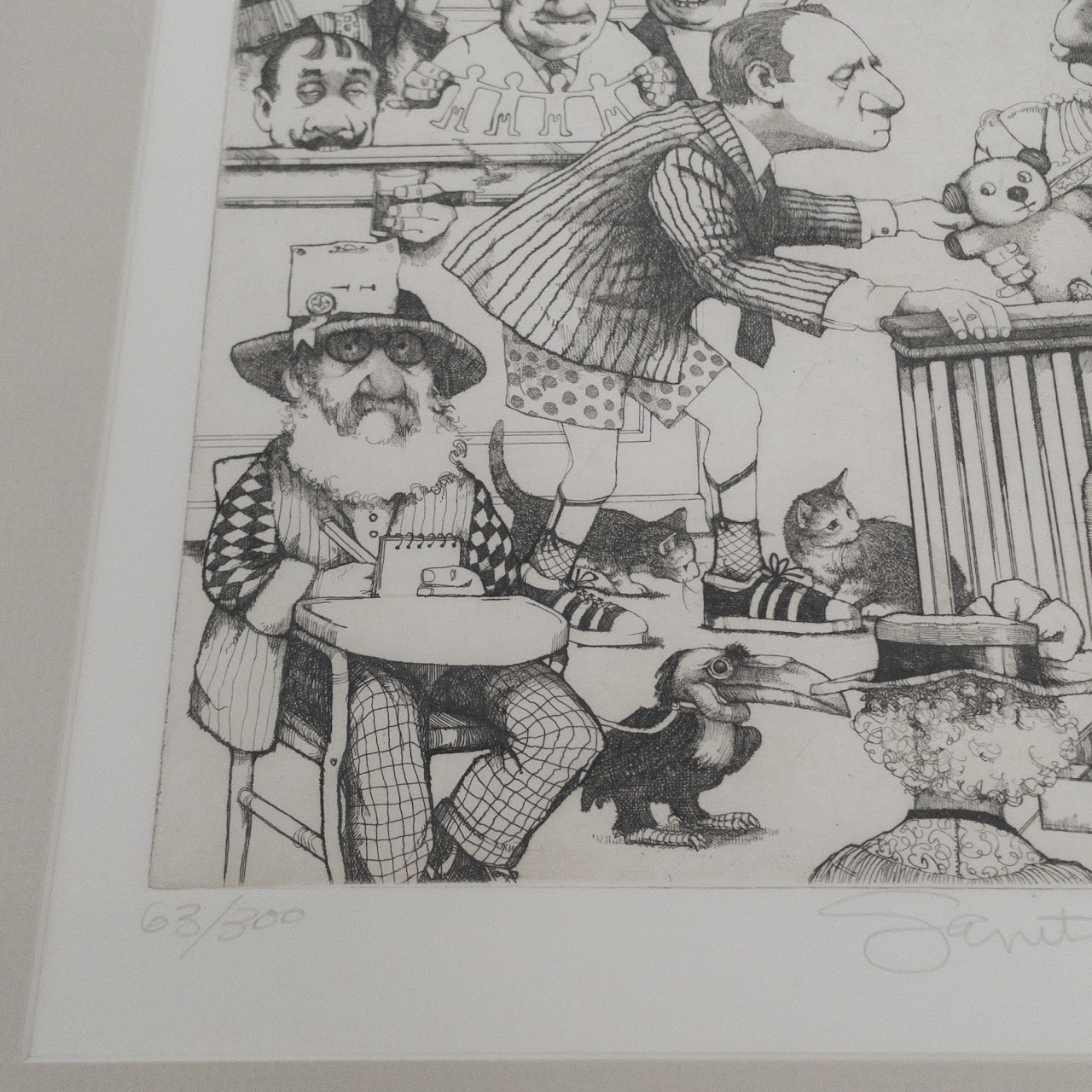 Charles Bragg 'Sanity Hearing' Signed Etching