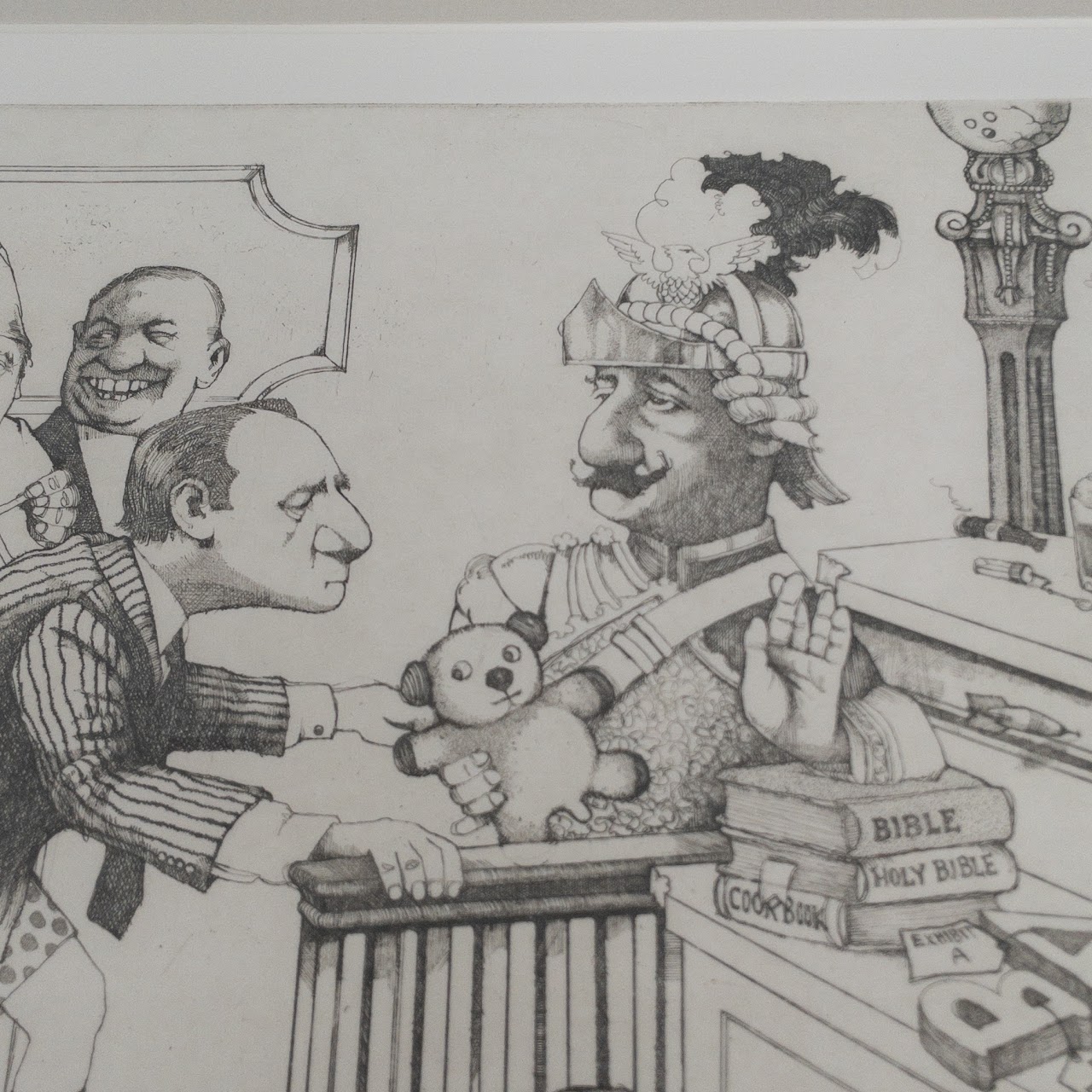 Charles Bragg 'Sanity Hearing' Signed Etching