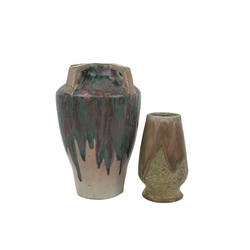 Charles Gréber Signed Ceramic Vase Pair