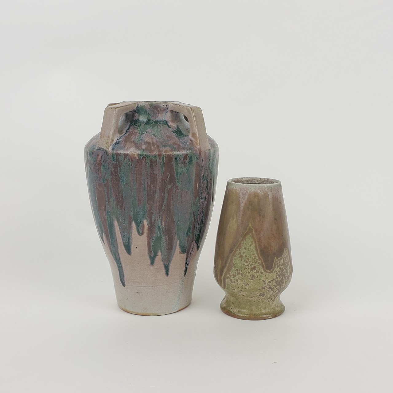 Charles Gréber Signed Ceramic Vase Pair