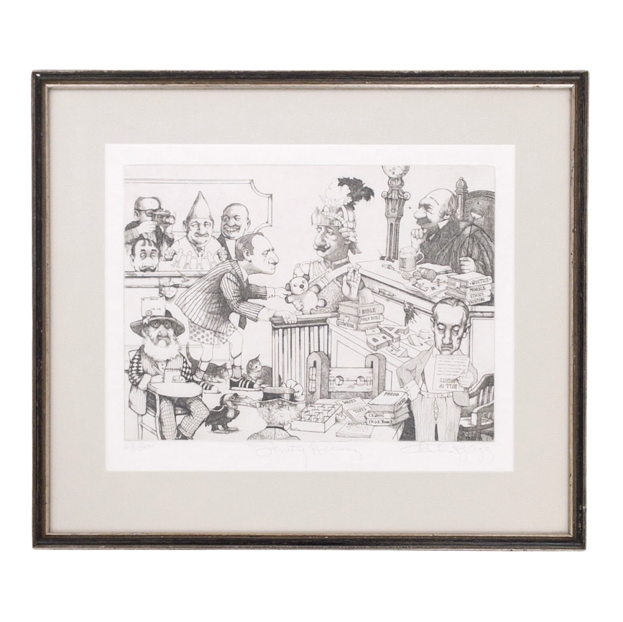 Charles Bragg 'Sanity Hearing' Signed Etching