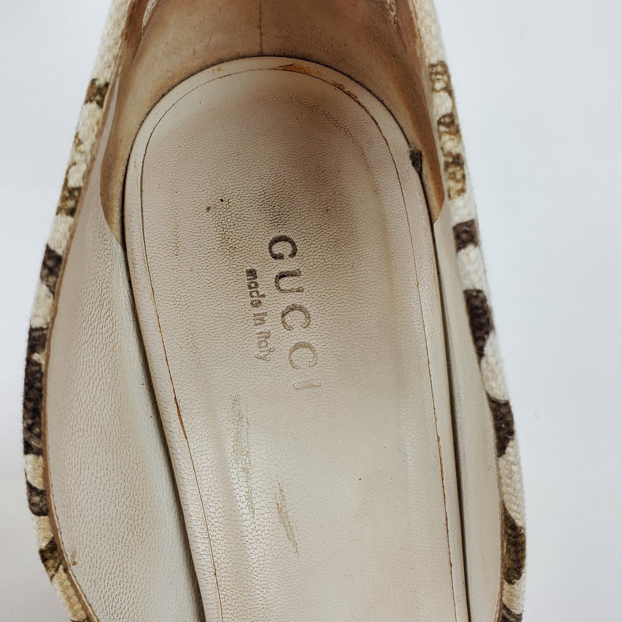 Gucci Canvas Horse Bit D'Orsay Pumps