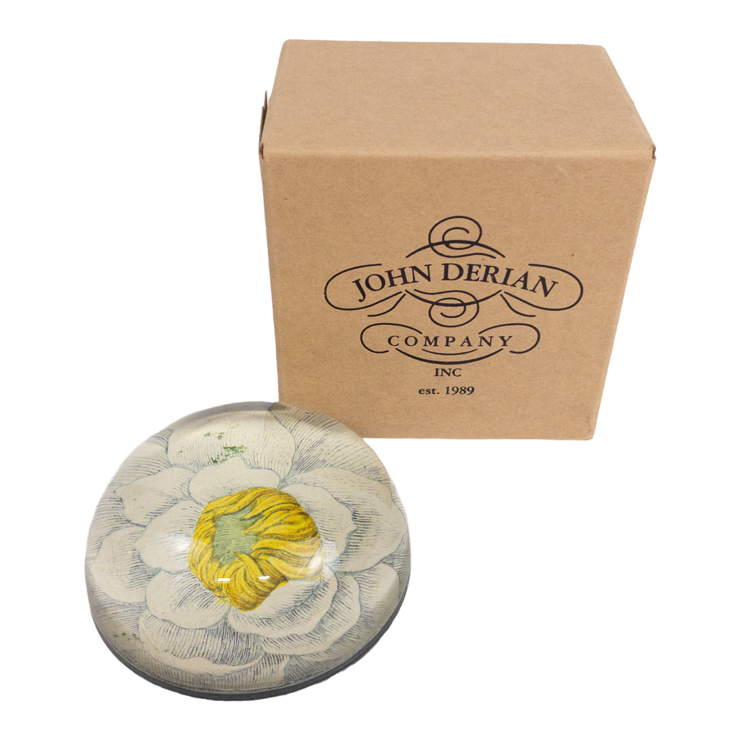 John Derian Water Lily Decoupage Paperweight