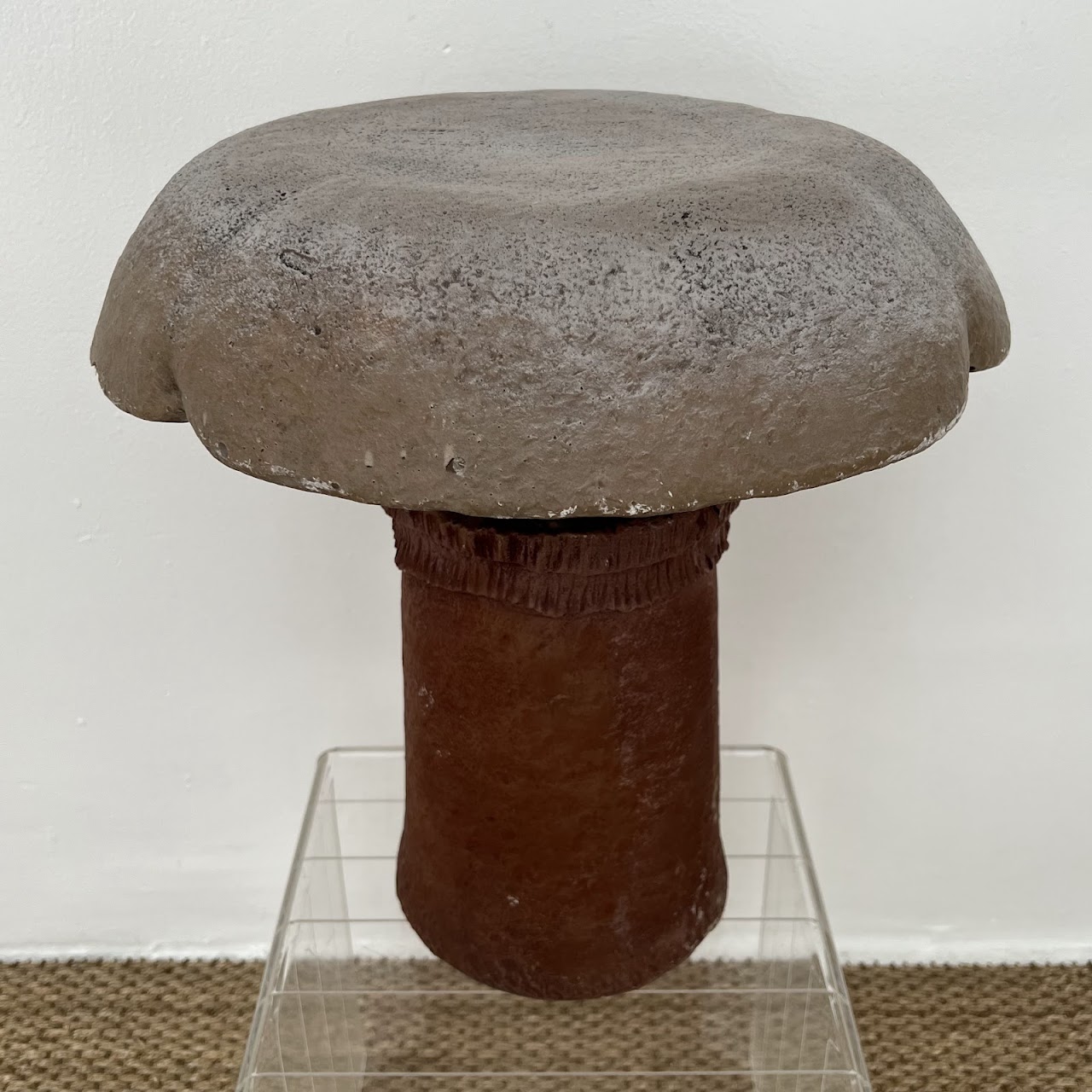 Resin and Fiberglass Vintage Mushroom Sculpture