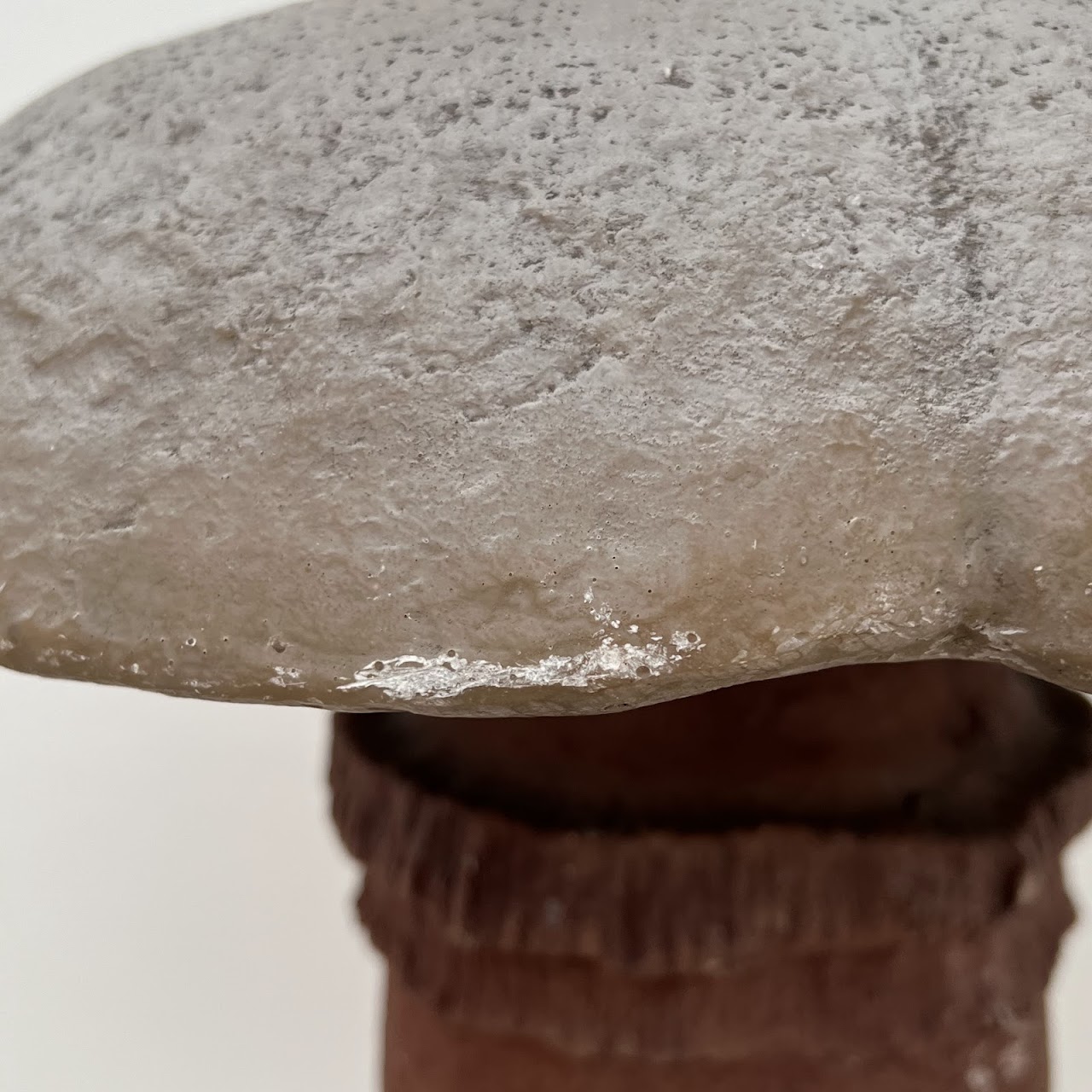 Resin and Fiberglass Vintage Mushroom Sculpture