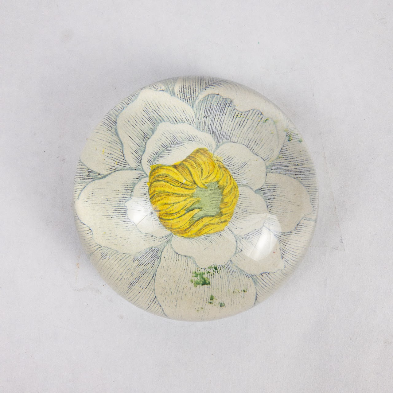 John Derian Water Lily Decoupage Paperweight