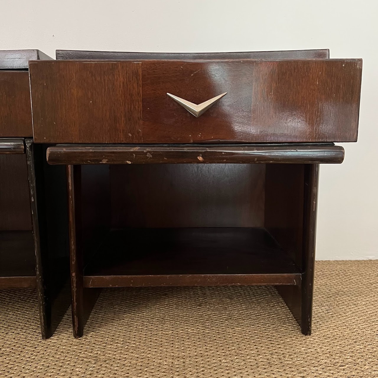 Mid-Century Mahogany End Table Pair