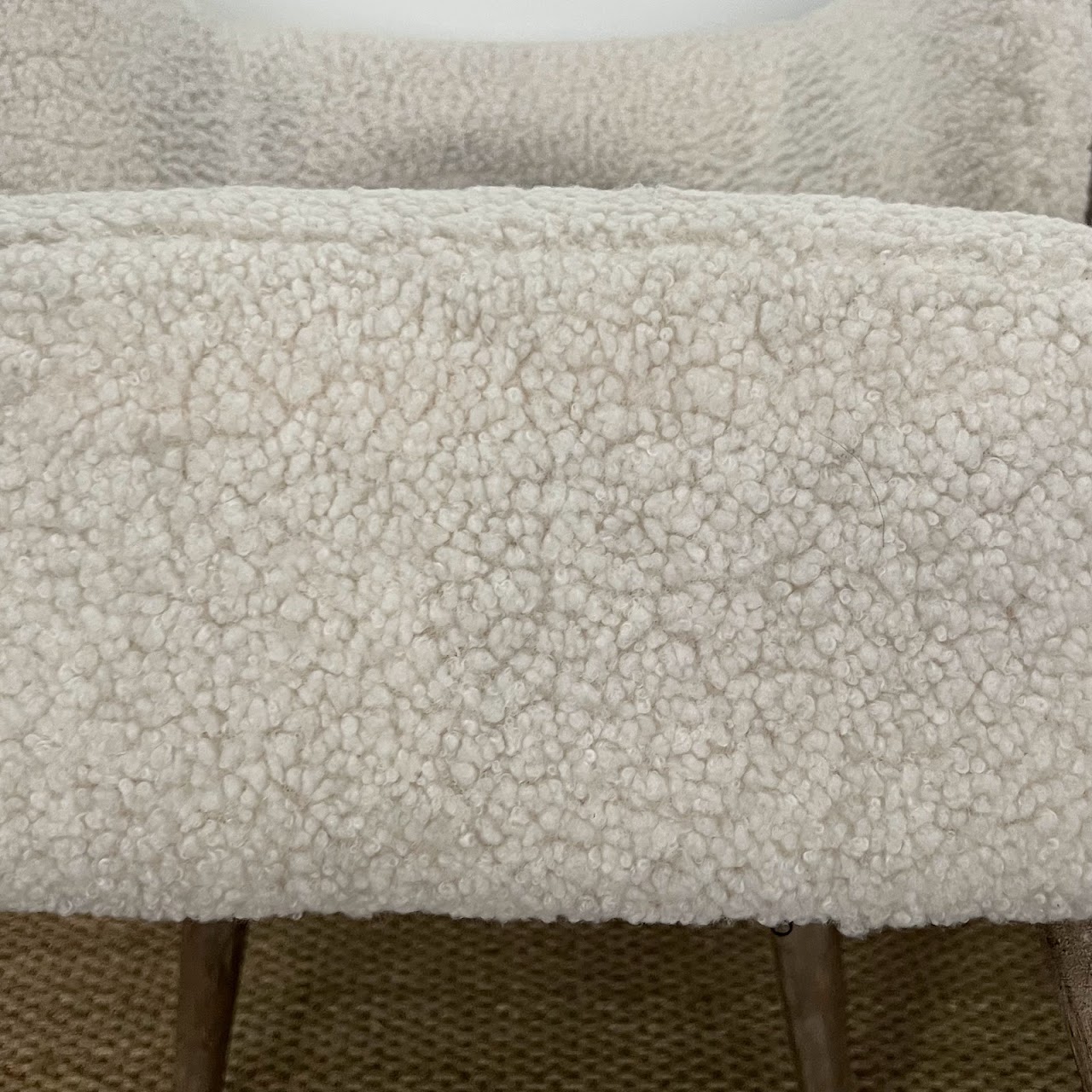 Contemporary Vegan Sherpa Side Chair Pair