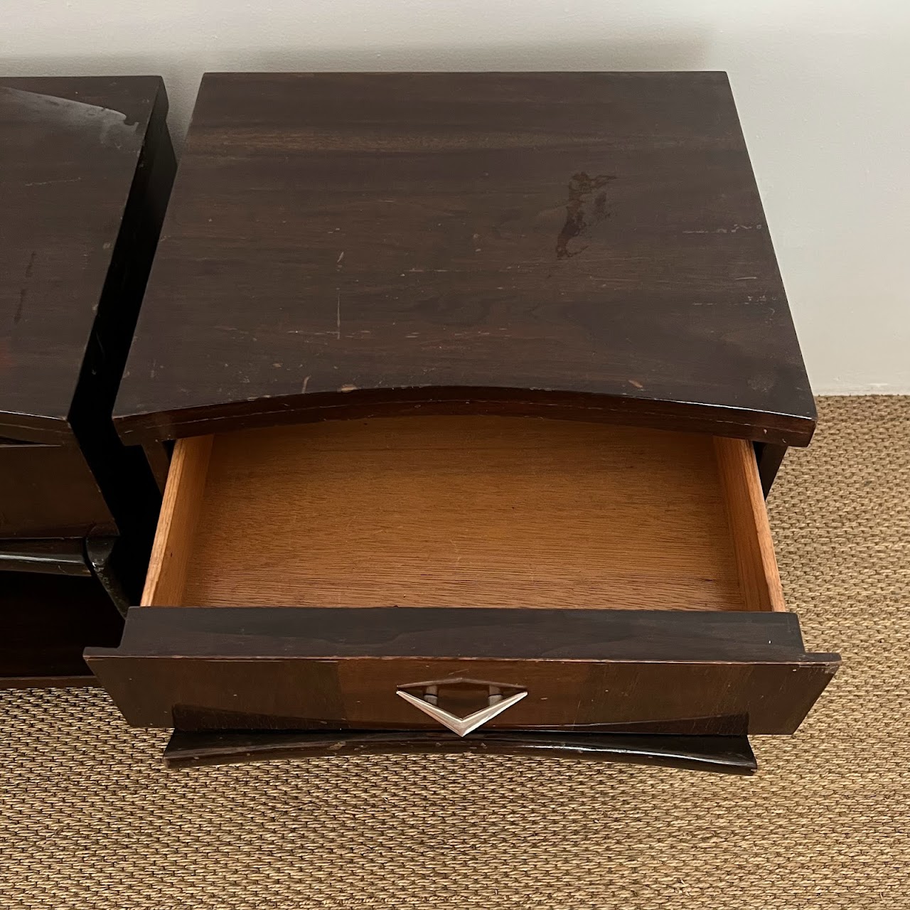 Mid-Century Mahogany End Table Pair