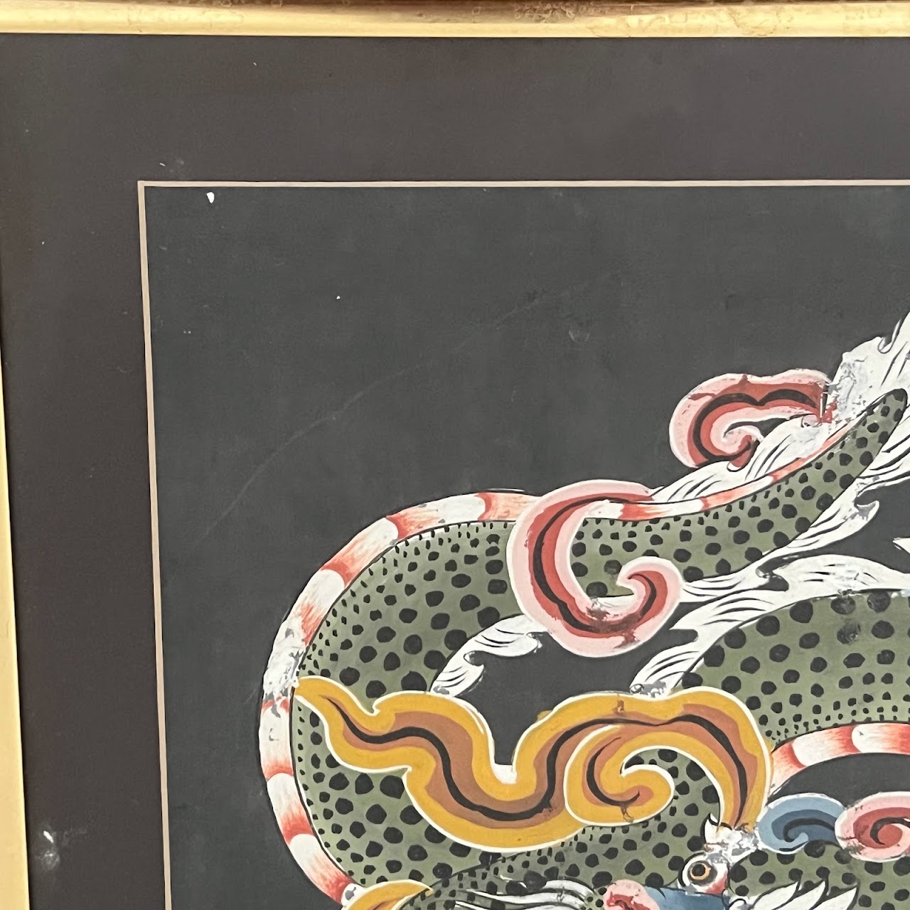 Bhutanese Gouache Dragon Painting